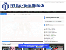 Tablet Screenshot of fsv-rimbach.de
